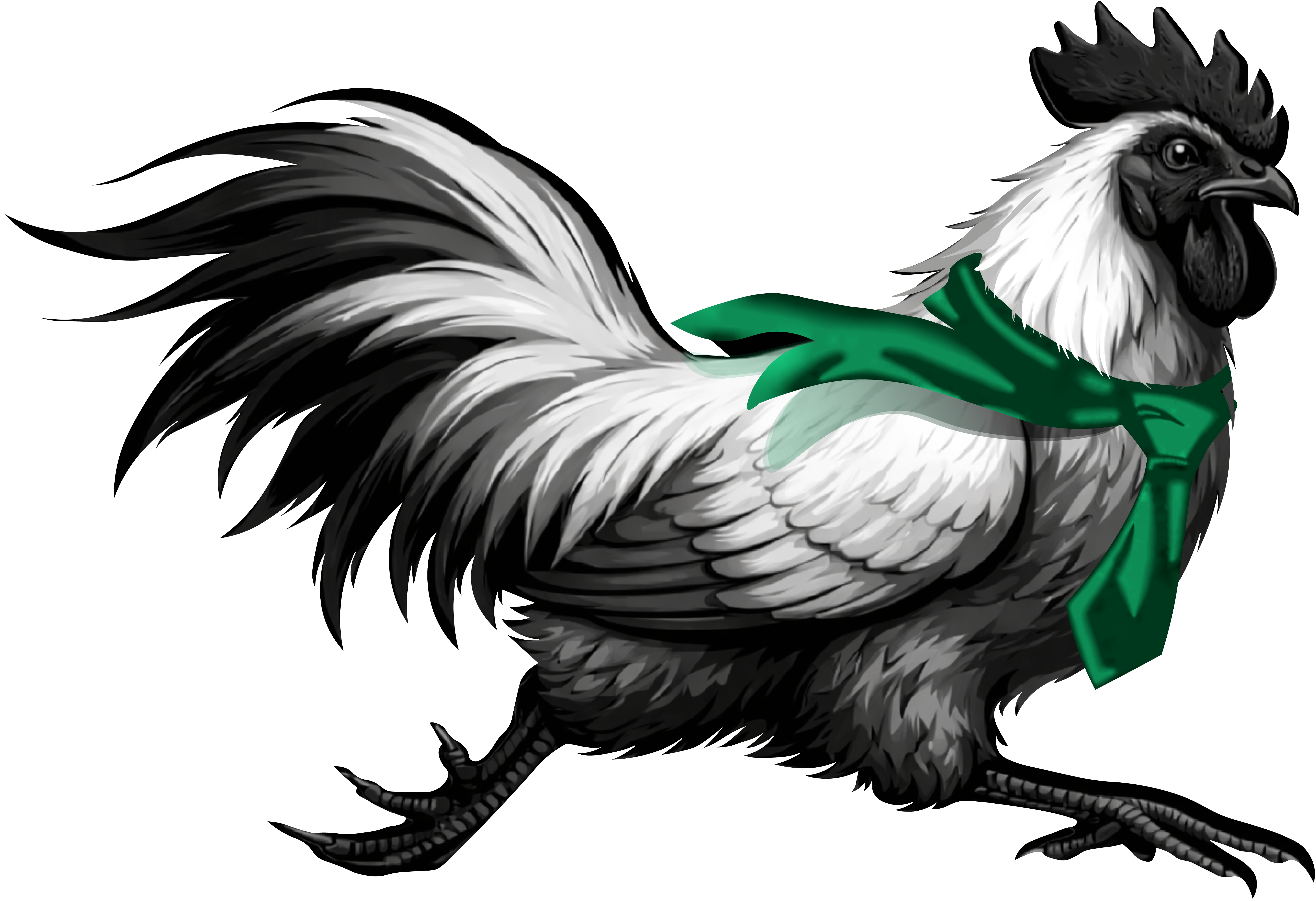 Green Tie Transport rooster logo
